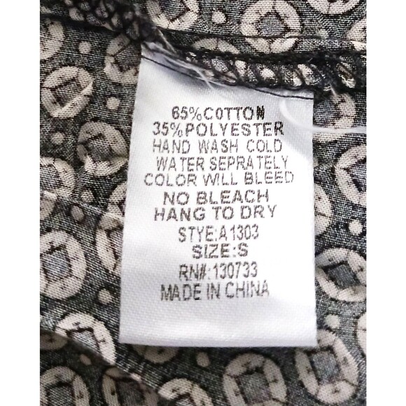 Umgee Flowy Boho Mixed Print Tiered Ruffle Tunic Top Sz S - Picture 5 of 5